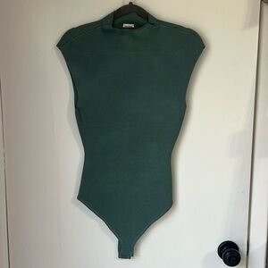 Abercrombie & Fitch Sweater Like Tank Top Bodysuit Blue Green Teal XS